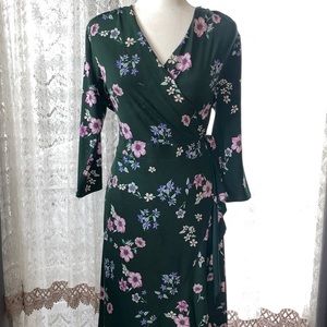 Lane Bryant MIDI Mock Wrap Around Dress - Size 10/12